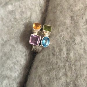 Designer 925 sterling & gem ring